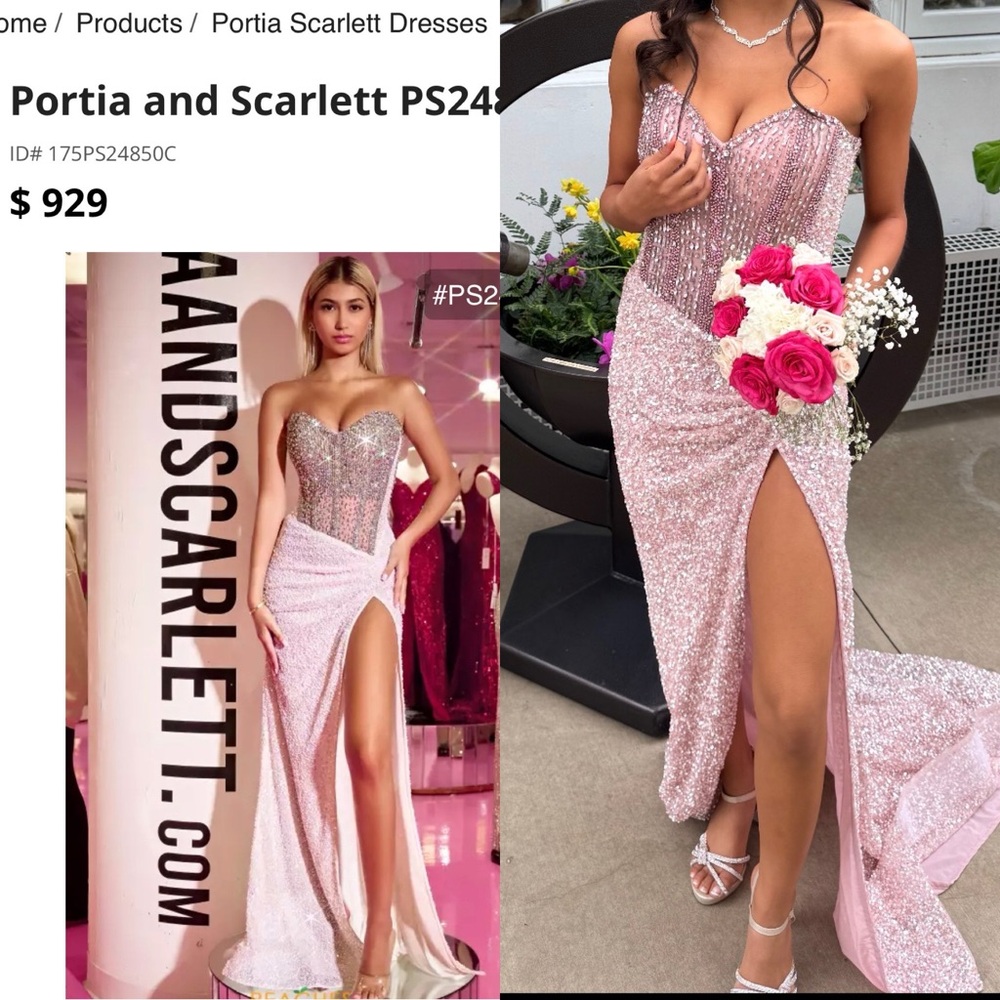 Portia and Scarlett Pink Glittering Gown